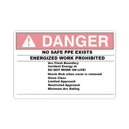 Arc Flash Danger Label