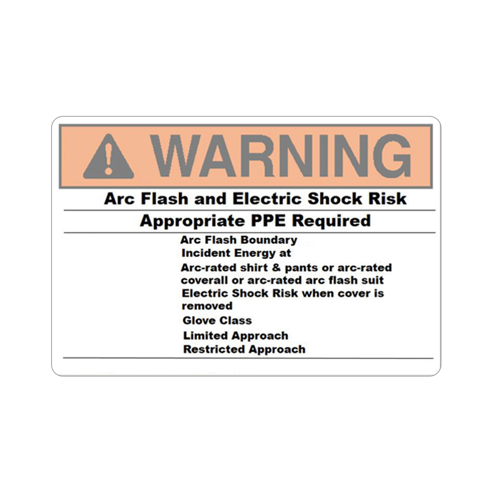 Arc Flash Warning Label