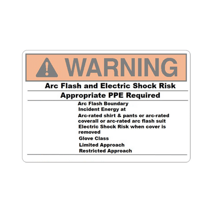 Arc Flash Warning Label